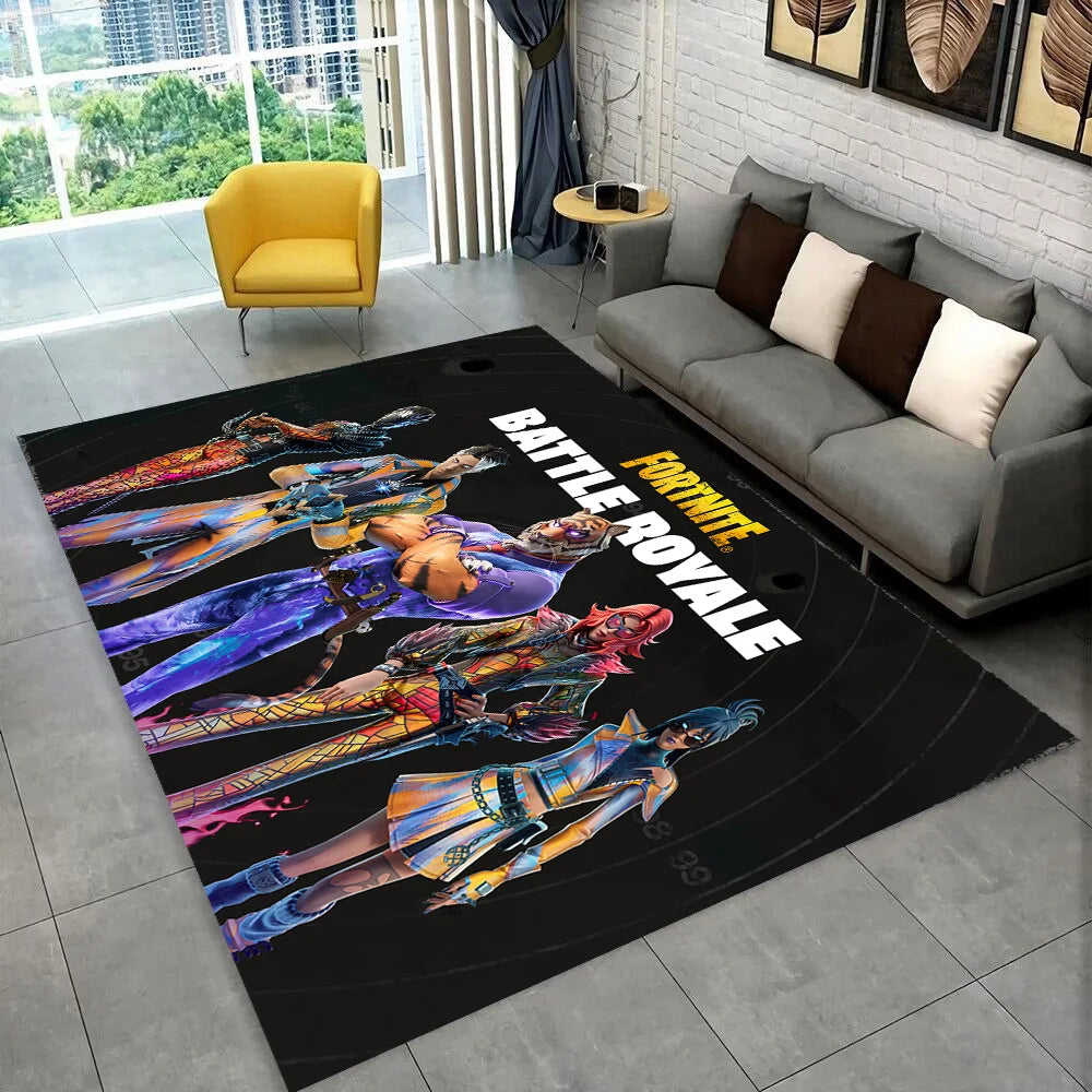 F-Fortnites Cartoon Game Carpet Rug for Playroom Bedroom Living Room Sofa Home Doormat Decor,Area Rug Non-slip Floor Mat Gift