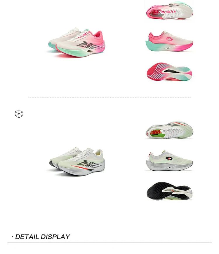 QIAODAN Feiying PB6.0 Pantofi sport de maraton pentru bărbați, model nou, cu talpă suspendată și placă integrală din carbon, adidași de alergare QDB023261299