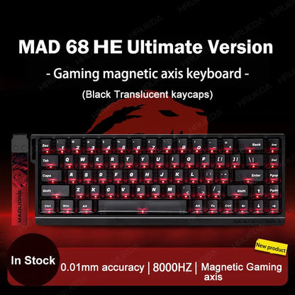 Madlions MAD 60/68 PRO Magnetic Switch Gaming Keyboard E-sport Custom Mechanical Aluminum Keyboard Ergonomics Accessories