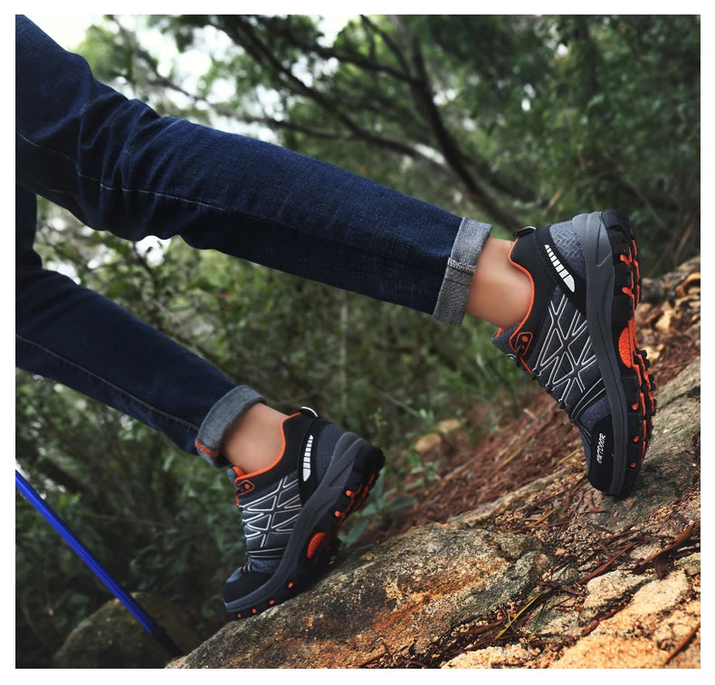 Chaussures de randonnée en maille pour hommes, souliers de voyage respirants, imperméables, pour plein air, chasse, pêche, montagne, équitation, sport