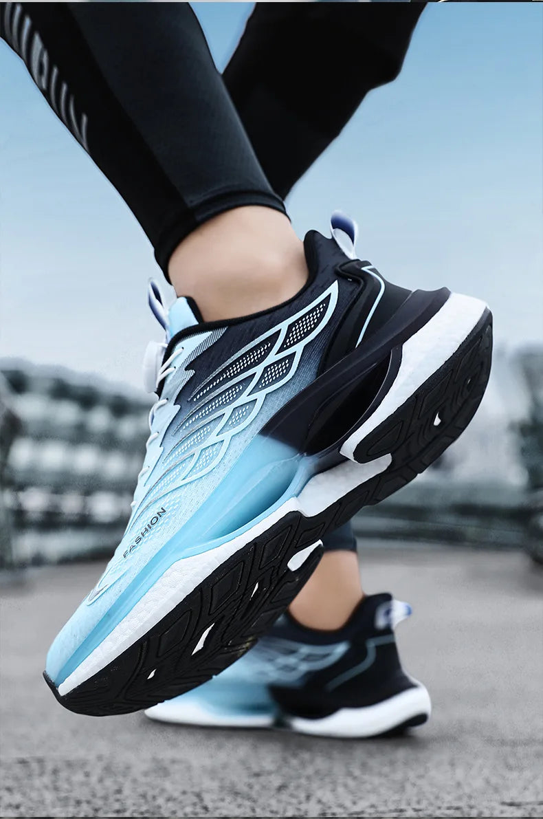 Hommes boucle rotative chaussures de course femmes réfléchissant en plein air Jogging baskets INS gros sport Zapatillas anti-dérapant chaussures unisexes