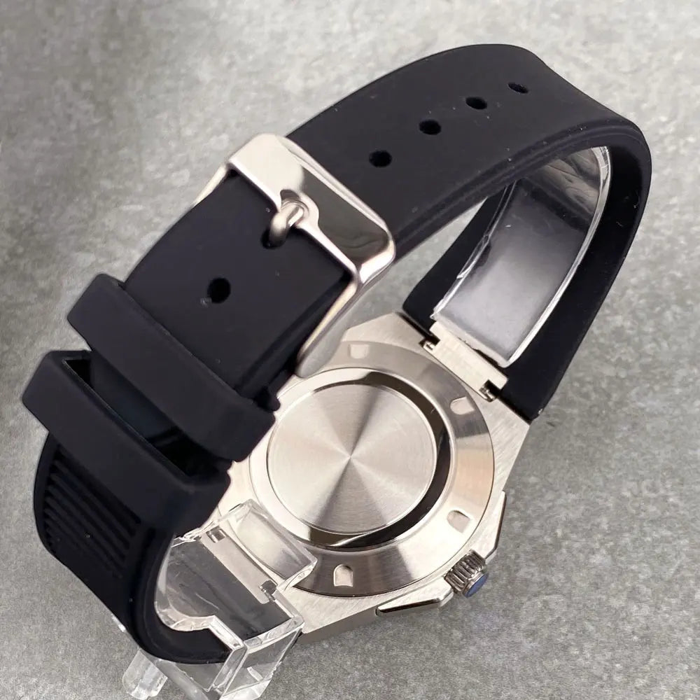 Reloj mecánico automático Tandorio New Black Luxury Business Engineer Style para hombre, cristal de zafiro, resistente al agua 100m, NH35A