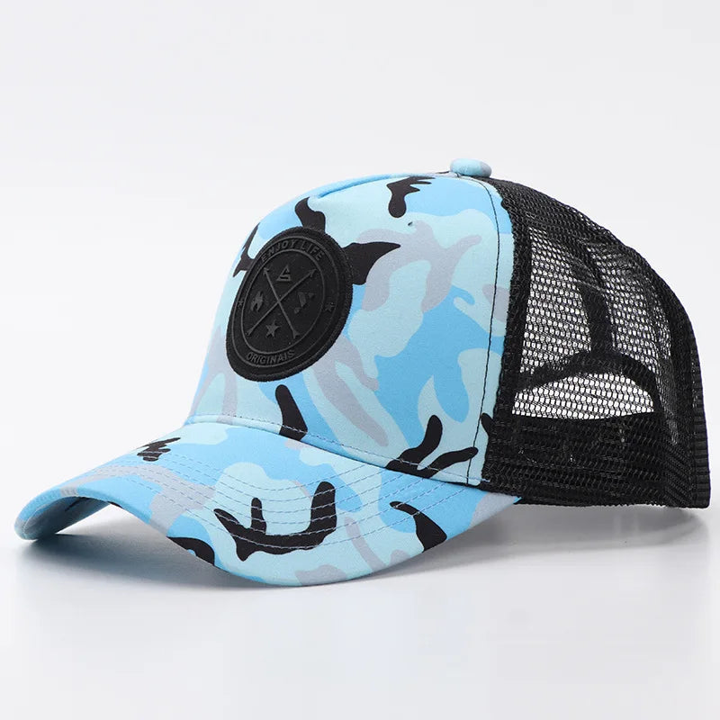 New Summer Mesh Baseball Cap Women Men Letter Patch Snapback Hat Casual Breathable Unisex Street Hip Hop Trucker Caps