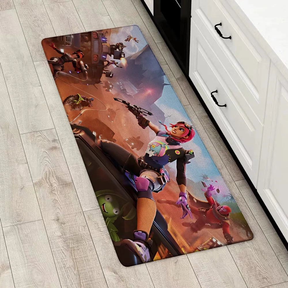 Game Fortnites Entrance Front Door Doormat Non-slip Kitchen Rug Living Room Rugs Balcony Bathroom Foot Mat Floor Mats Carpet