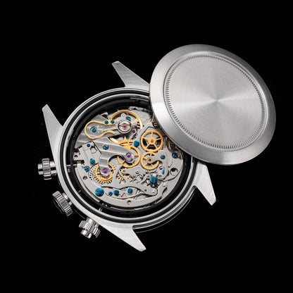 Sugess Chronograph Men Watch Original ST1907 Swanneck Pilot Mechanical Wristwatches Domed Sapphire Crystal Dopamine S457 2025new