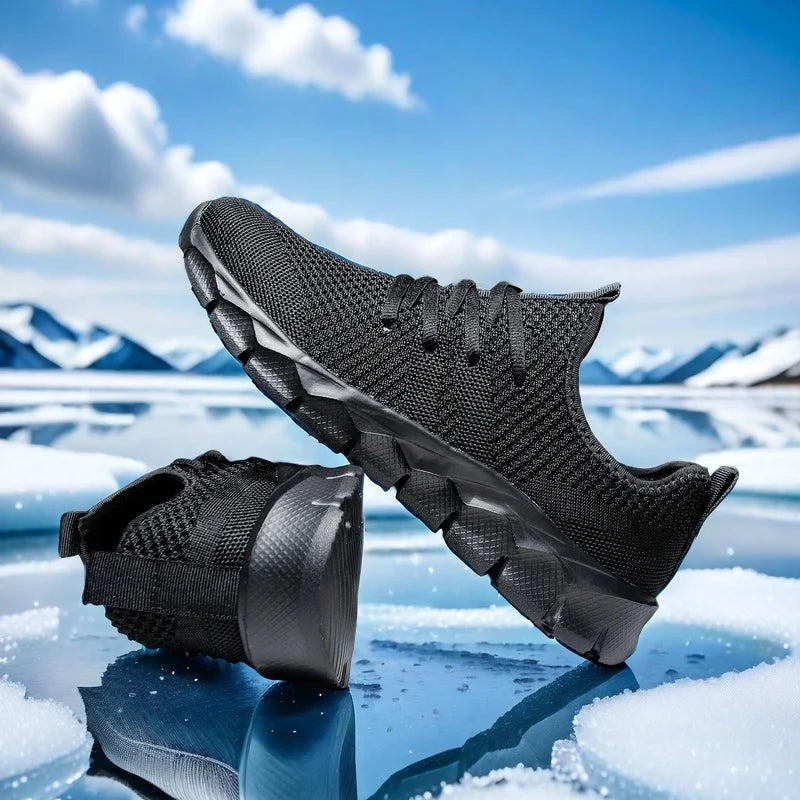 Heren sneakers van mesh, lichtgewicht damesschoenen, casual platte schoenen, heren hardloop- en sportschoenen, zachte tennisschoenen, ademende herensneakers
