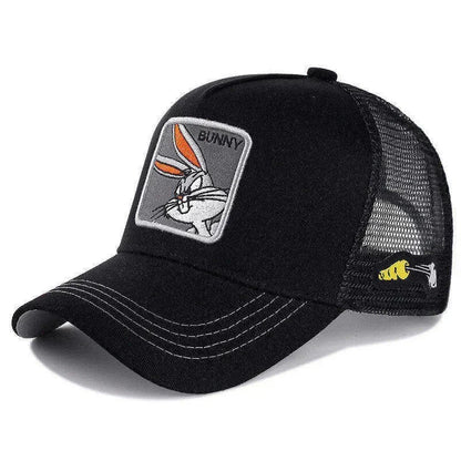 Hot Sale Unisex Anime Cartoon Cap High Quality Embroidered Patch Draw Baseball Cap Male Female Trucker Hat Mesh Hats Sun Hat