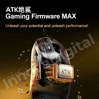 Bezprzewodowa mysz gamingowa ATK Dragonfly A9 Ultimate A9 Air PAW3950 ultralekka ergonomiczna mysz e-sportowa FPS dla graczy CSGO A9 Ultra