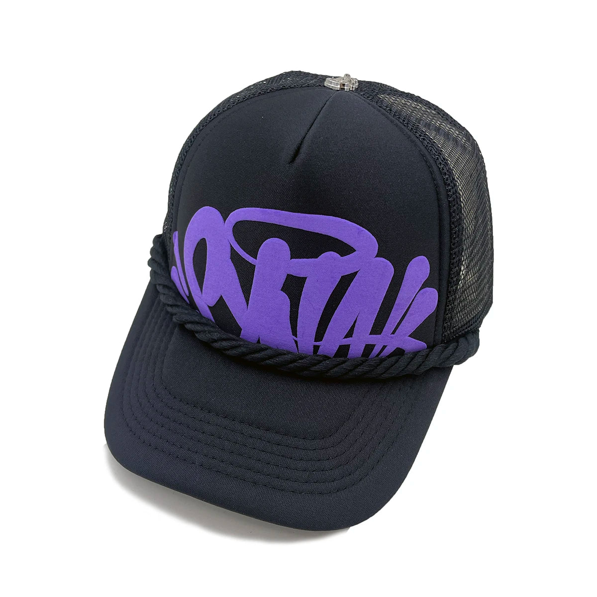 damesmode-baseballpet met letterprint voor lente en zomer, ademende mesh-pet voor buitensporten, heren-truckerpet