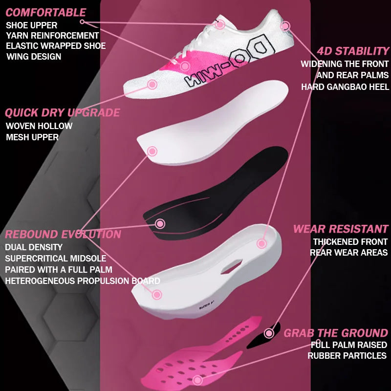 TaoBo Brand DOWIN Pro Running Shoes Carbon Plate Racing Marathon Stable Rebound Wear-resistant Male Sneakers