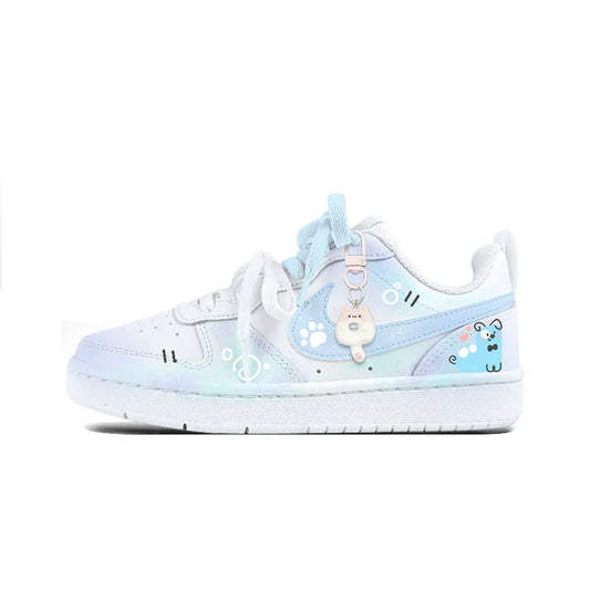 Spersonalizowane trampki Nike Court Borough Twin Sweet Dreams – niszowy styl preppy, urocze i słodkie damskie trampki do skateboardingu