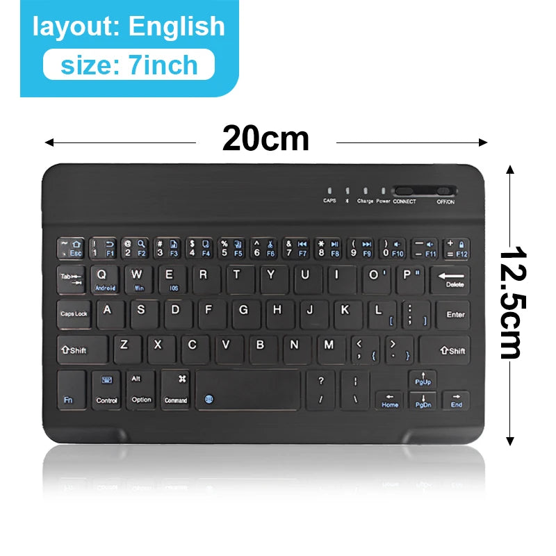 Mini tastiera Bluetooth RGB, tastiera wireless da 10 inch retroilluminata con touchpad, per iOS, Android, Windows e iPad