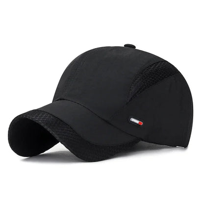 Summer Breathable Mesh Quick-Drying Hat Outdoor Sports Sun Hat Red Leather Label Sun Protection Sun Hat
