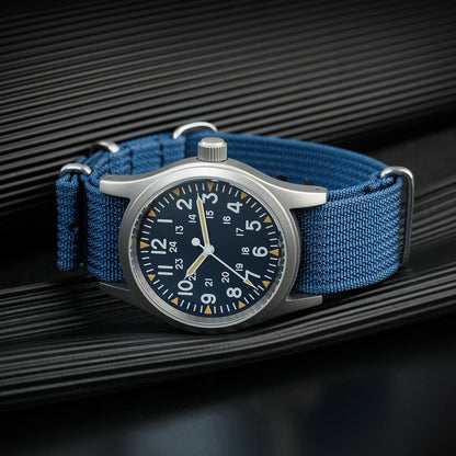 Militado ML05 38mm Military Field Watch VH31 Sweep Quartz Movement Domed Sapphire Crystal Waterproof 100M Super Luminous Watches