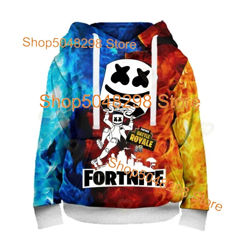 Men Women Hoodie 3D Battle Royale Print Fortnite Victory Printed Hoodies Boys Girls Hooded Streetwear Sweatshirts