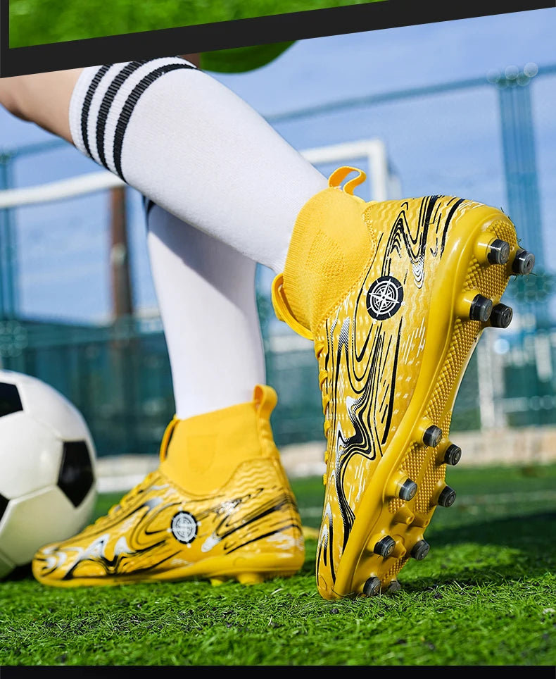 Crampons de Football pour hommes, chaussures d'entraînement sur gazon en salle, antidérapantes, TF/AG, bottes de terrain de Football confortables pour enfants