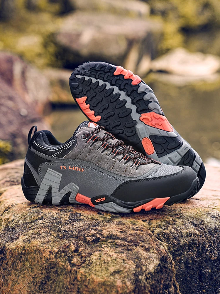 Scarpe da trekking per appassionati di attività all’aria aperta - Scarpe da trekking impermeabili da uomo - Scarponi da montagna - Scarpe tattiche da caccia nel bosco in vera pelle