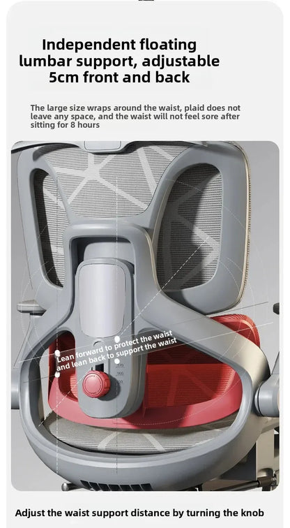 Silla gaming ergonómica de oficina para ordenador Air Titan Full Mesh con soporte lumbar de tres zonas, diseño bien ventilado e ideal para escritorio de estudiante