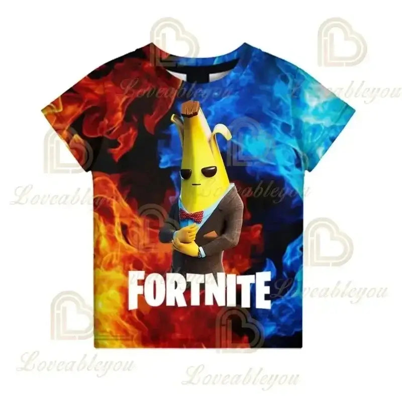 Battle Royale 3D Fortnite T-shirt Tees Men and Women Boys Girls Victory Cartoon Tops Teen Clothes Kids Hero Game Tees Tops