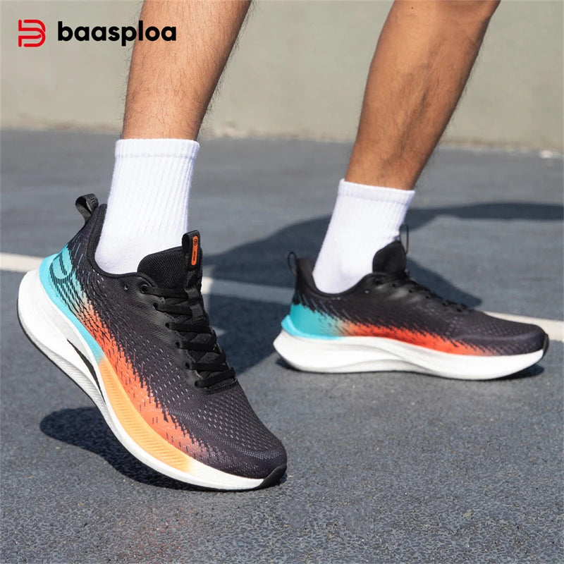 Baasploa løbesko til mænd, professionelle træningssko til kvinder, med kulfiberplade, åndbare sneakers i mesh, lette unisex-sportssko til mænd