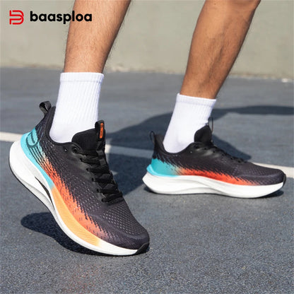 Baasploa løbesko til mænd, professionelle træningssko til kvinder, med kulfiberplade, åndbare sneakers i mesh, lette unisex-sportssko til mænd