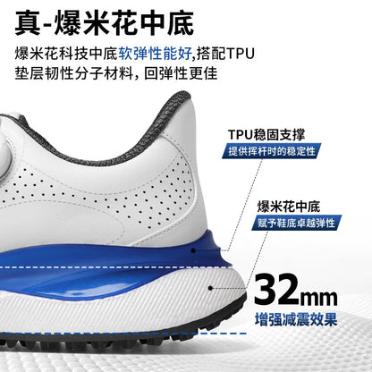 PGM Golf Sneakers sportive da uomo con intersuola super morbida in popcorn, lacci con pomelli, antiscivolo e traspiranti