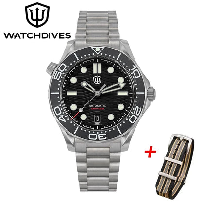 Watchdives WD007 V4 Titanium NTTD Dive Watch PT5000 Automatic Movement Sapphire Super Luminous Domed Crystal 42mm Men Watches