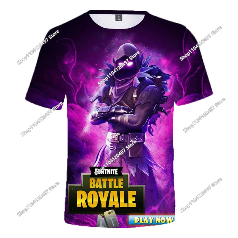 Halloween Peely 3D majica za dječake i djevojčice, božićna Fortnite majica, Battle Royale streetwear za djecu, Victory Game muška majica, odjeća