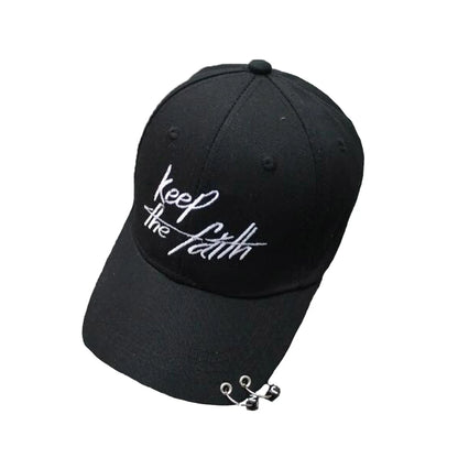 Kobiety Mężczyźni Hip Hop K-pop Czapka baseballowa typu snapback Jednolita kolorystyka z pierścieniem Sport Taniec Podróże Miłośnik Czapka dla taty Czapki Streetwear Regulowana