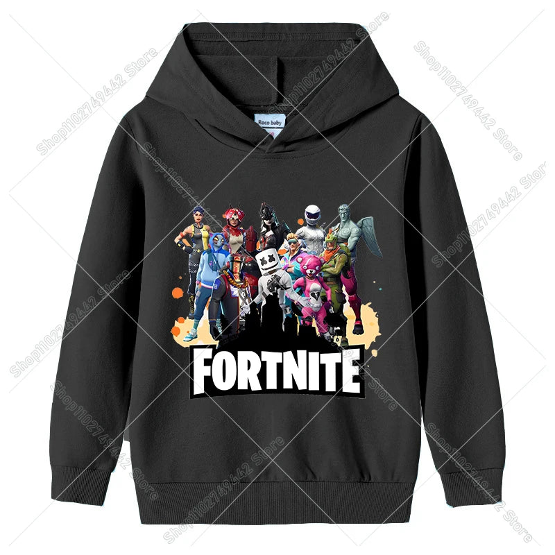 Dječja hoodie majica Fortnites za jesen, dukserica s kapuljačom za dječake i djevojčice, tanka trenirka, pulover dugih rukava, sportska dječja odjeća