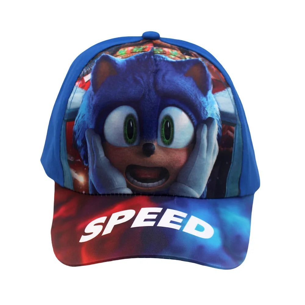 Última novedad: gorra de béisbol infantil ajustable de 48-54 cm con estampado Sonic, colas de anime, Knuckles, sombrero de sol Shadow, erizo azul, gorra para bebé para actividades al aire libre, regalo