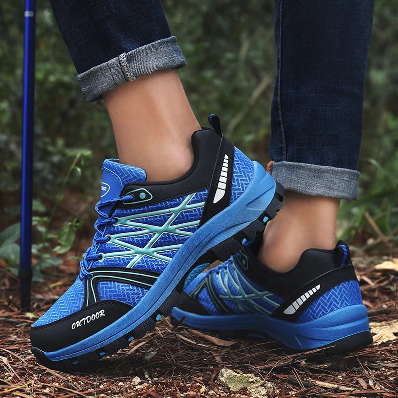 Chaussures de randonnée en maille pour hommes, souliers de voyage respirants, imperméables, pour plein air, chasse, pêche, montagne, équitation, sport
