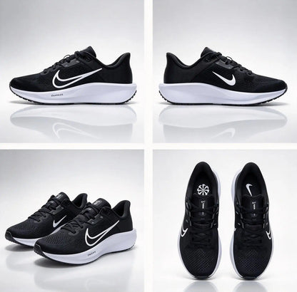 NIKE QUEST 6 FD6033-001, chaussures de course pour hommes authentiques, à semelle épaisse, légères, résistantes à l'usure, respirantes et à tige basse.