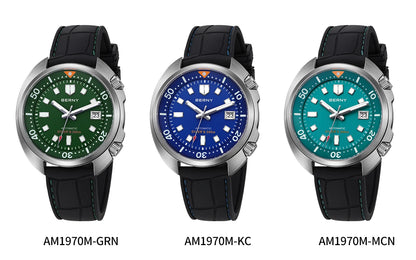 BERNY 20ATM Diver Watch For Men Mechanical Miyota 8215 Sapphire Sports Diving Luminous Anti-collision Crown Dual Crown Men Watch