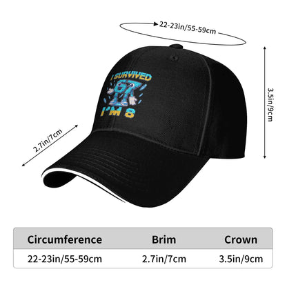 Unisex 8th Birthday I'm 8 Year Old Six Seven Bruh 6 7 Brainrot Meme Hat  Sun Baseball Caps New Baseball Cap Sunscreen Hats
