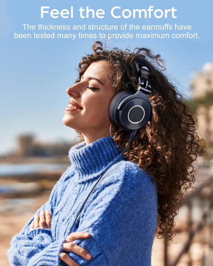 Oneodio Monitor 60 Wired HiFi Headphones Professional Studio DJ Headphones Stereo Over Ear Headset With Hi-Res Audio Microphone
