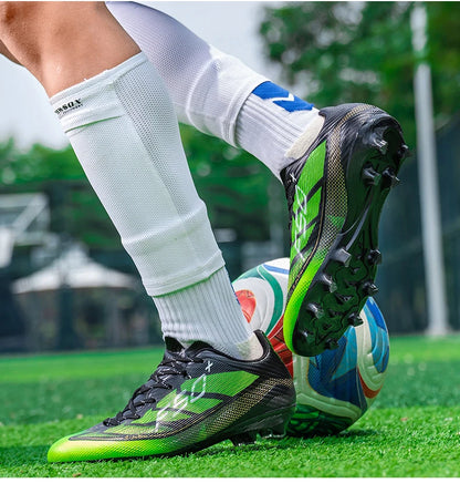 Chaussures de football pour hommes, crampons d'entraînement rapides pour terrain extérieur, chaussures de football à crampons pour terrain synthétique, baskets basses originales unisexes