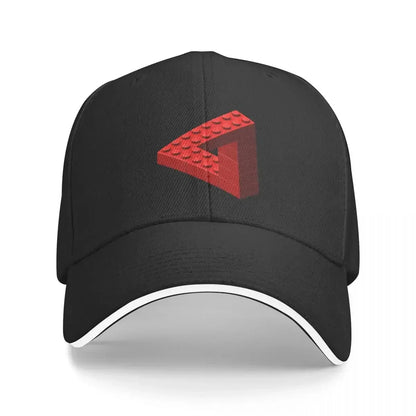 New Escher Toy Bricks - Red Cap Fashion Casual Baseball Caps Adjustable Hat Summer Unisex Baseball Hats Customizable Polychromat