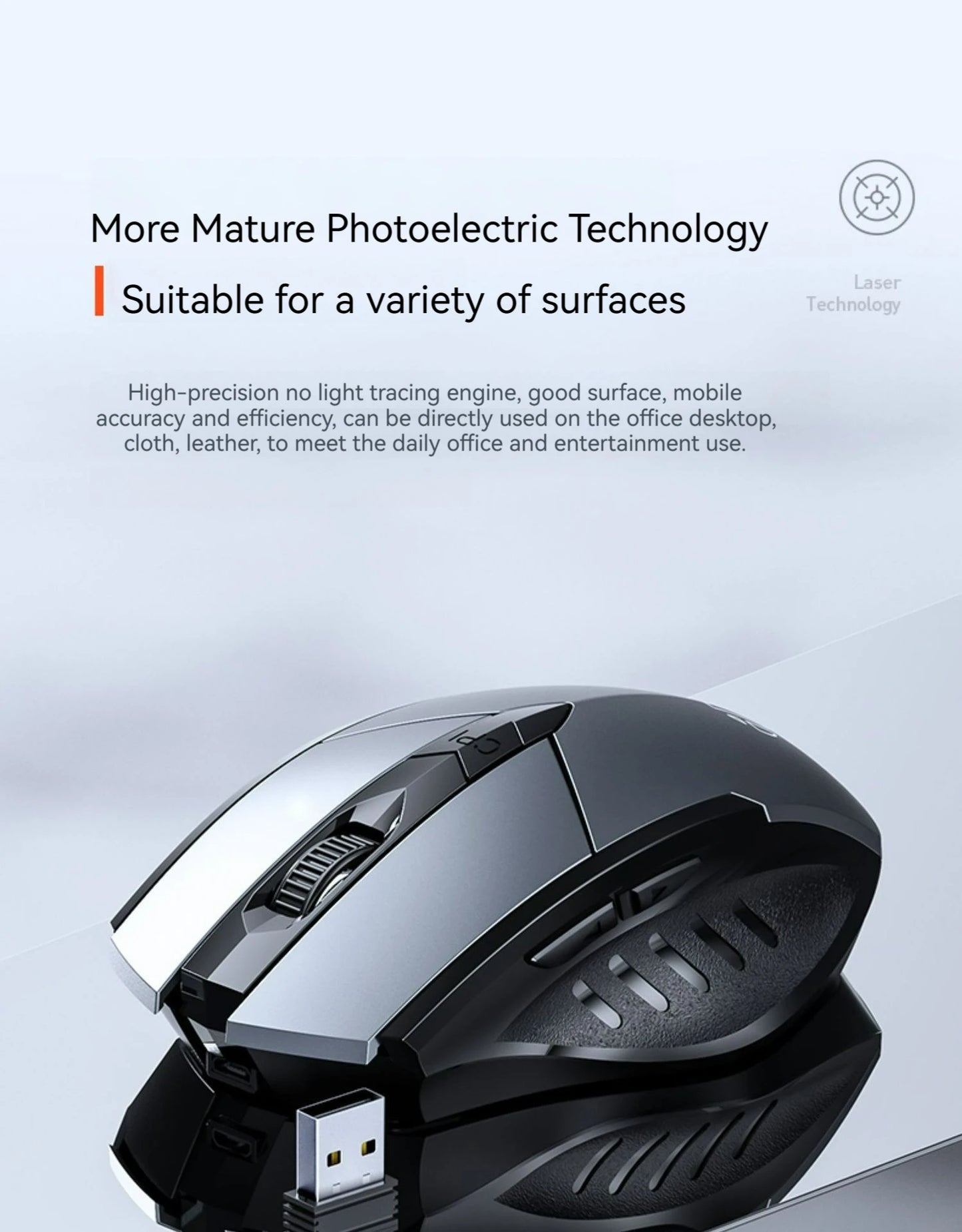 Inphic F1  2.4G BluetoWireless Mouse Office Silent Mouse  Rechargeable 6 Efficient Buttons Gaming Mouse For  Laptop Tablet PC