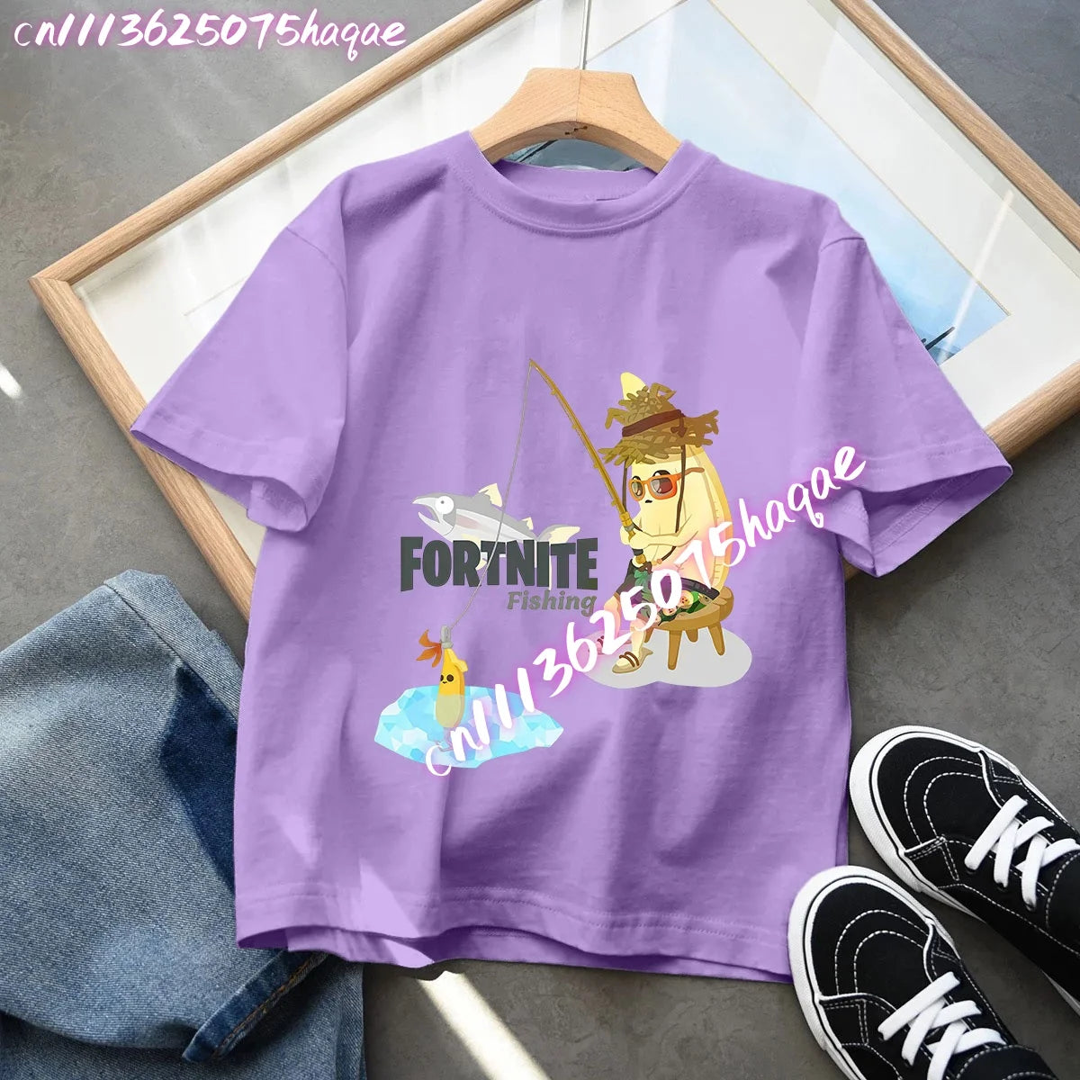 Fortnites Children T-Shirts Anime Printed Figures Tops Cartoon Fortress Night Summer Clothes Girls Short Sleeves Pullover Tees