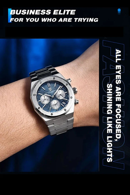 Pagani Design 2026 New VK63 Men's Business Quartz Watch Sapphire Stainless Steel 20Bar Waterproof Sports Chronometer Code Watch