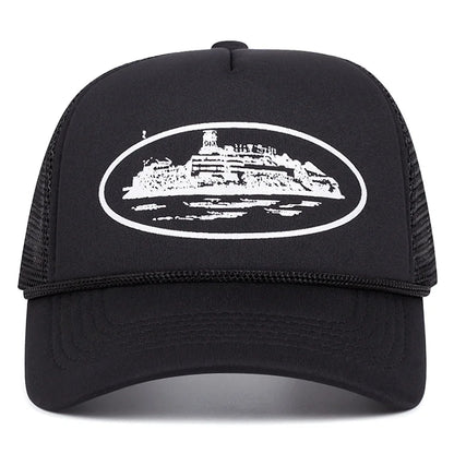 New Letter Embroidery Baseball Hats New Unisex Hip Hop Breathable Personal Sunshade Mesh Versatile Street Fashion Trucker Caps