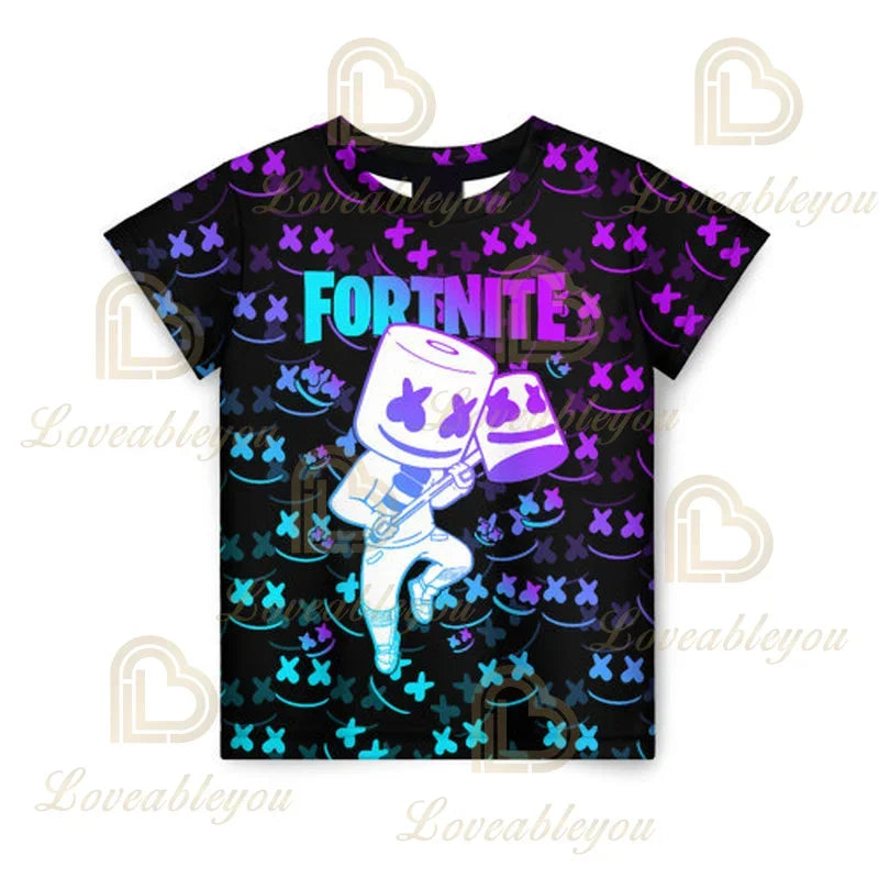 Battle Royale majica Fortnite T-shirt Victory Cartoon topovi za tinejdžere, dječja odjeća Hero Game Fortress Night 3D za dječake i djevojčice