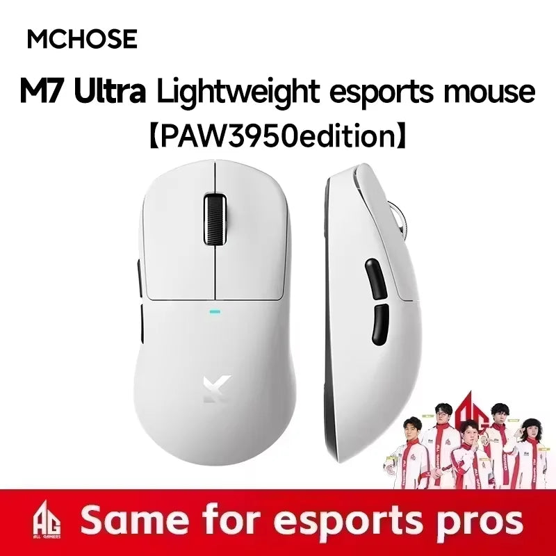 MCHOSE M7 Ultra ergonomická herná myš PAW3950 Super Sensor TOPSPEED s frekvenciou snímania 8000Hz, ľahký dizajn, Realtek Master Mice