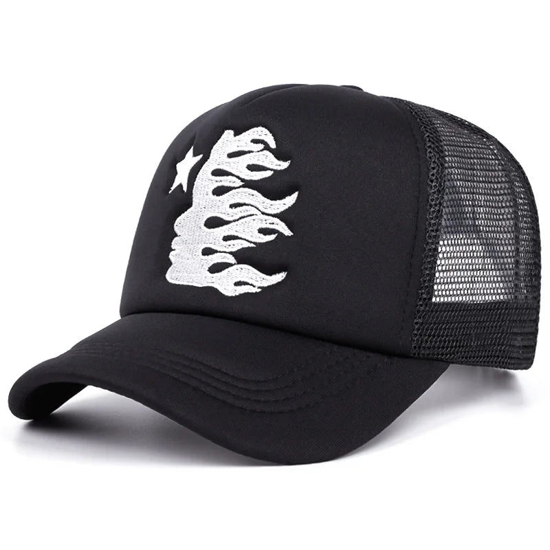 New Letter Embroidery Baseball Hats New Unisex Hip Hop Breathable Personal Sunshade Mesh Versatile Street Fashion Trucker Caps