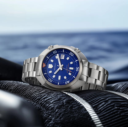 BERNY 20ATM Diver Watch For Men Mechanical Miyota 8215 Sapphire Sports Diving Luminous Anti-collision Crown Dual Crown Men Watch