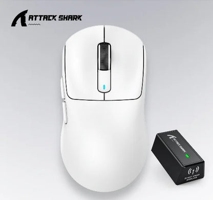 ATTACK SHARK X3 Three-mode Mouse 1K Hz,X3Pro Bluetooth Wireless Mouse 4K Hz Lightweight,PAW3395,650IPS Mobile Speed
