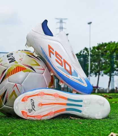Nouvelles chaussures de football pour hommes, baskets de match, crampons de gazon antidérapants de haute qualité, chaussures de football d'extérieur pour garçons, chaussures de football montantes légères