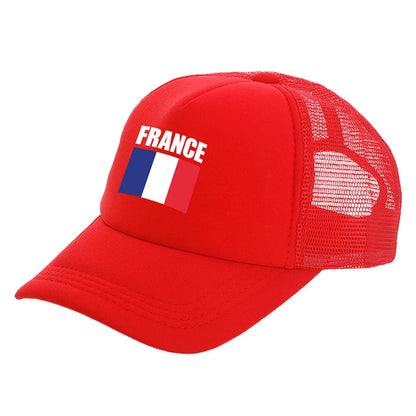 Franciaország Trucker sapkák Divatos, menő francia sapkák Baseball sapka Nyári, szabadtéri, napvédő hálós sapkák