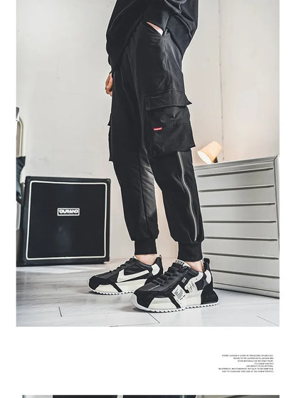 Luksus sneakers til mænd, sportssko, mokkasiner, chunky sneakers til mænd, afslappede sneakers, komfortable, åndbare, trendy designede sko med personlighed